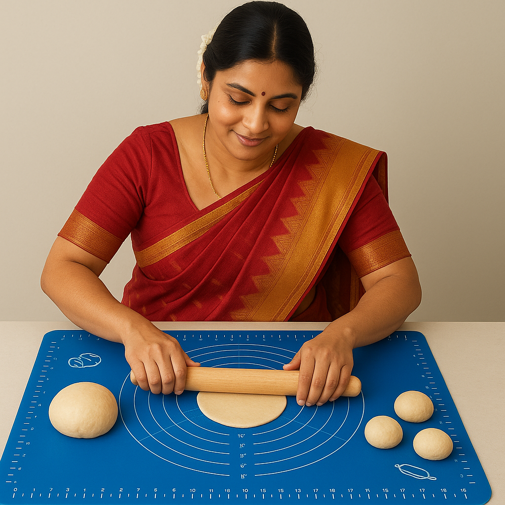 🫓 RotiMaster Premium Non-Slip Silicone Roti Rolling Mat