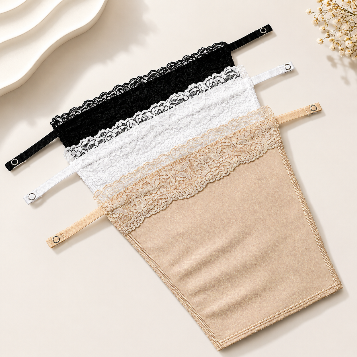 ConfiCover Lace Clip On Camisole Set (Pack of 6)