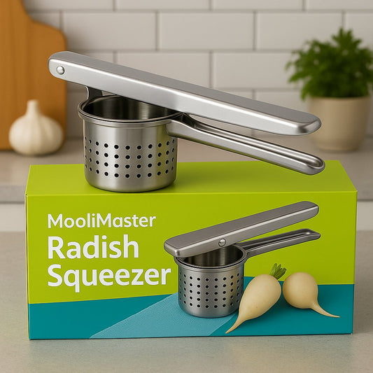 MooliMaster™ Radish Squeezer – Premium Stainless Steel Masher